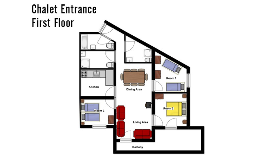 Chalet Libra Val Thorens Floor Plan 1